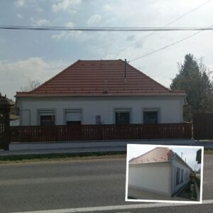 Családi ház homlokzatfestése felújítás után
